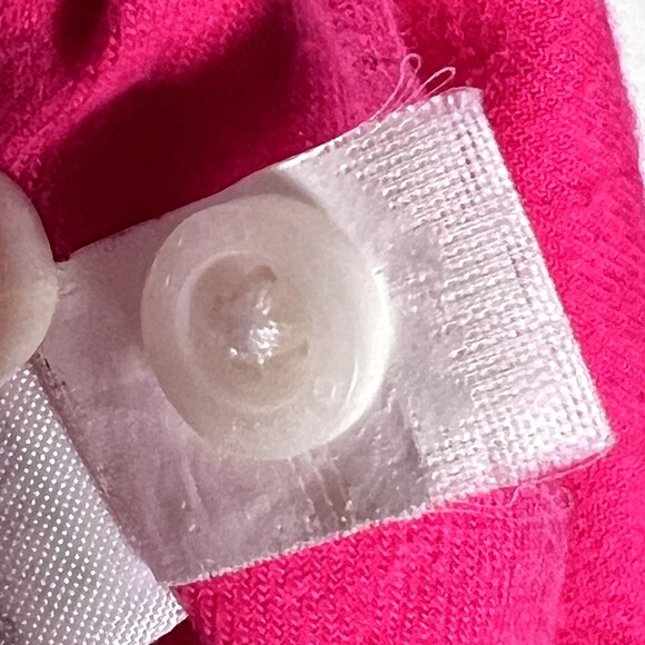 DKNY Sz M Long-Sleeve Pink Button-down Shirt with Pockets, Empire State Glitter - Picture 13 of 16